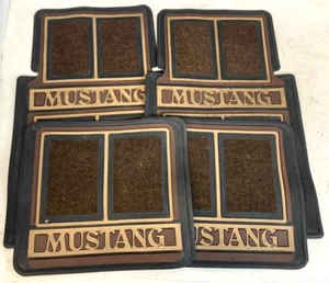 Vintage Plasticolor Ford Mustang Rubber Floor Mats Set Front and Rear - Picture 1 of 17