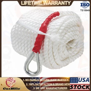 3/4"x150FT Twisted Three Strand Nylon Anchor Rope Boat Yacht Dock Mooring Line - Picture 1 of 12