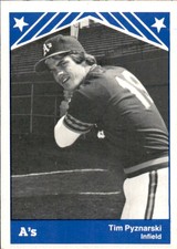 1983 Albany-Colonie A's TCMA #13 Tim Pyznarski Chicago Ridge Illinois IL Card