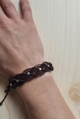 Makramee Armband, verstellbar Armkette, Armreif, Geschenk für Freunde, 24 Farben - Bild 1 von 4