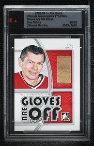 2008 ITG Ultimate Memorabilia 9th Edition Gloves Are Off Silver /24 Stan Mikita