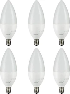 LED B11 Frosted Torpedo Tip Chandelier Bulb 4.5W (40W) E12 50K Daylight - 6 Pack - Picture 1 of 2