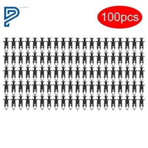 100x Car Plastic Rivets 8mm Dia Hole Fastener Auto Fender Bumper Push Pin Clips - Picture 1 of 16