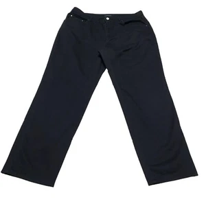 Jones New York Signature Women’s Size 16W Black Stretch Chino Straight Pants - Picture 1 of 13
