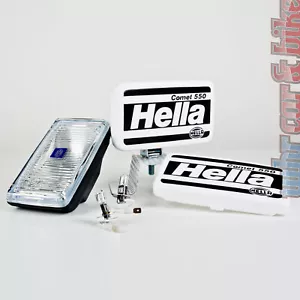 2x Hella Nebelscheinwerfer Comet 550 12V 55W H3 Scheinwerfer 195x96mm + Kappe - Bild 1 von 2