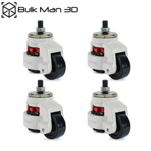 4PCS Leveling Machine Caster with Rubber Pad, Retractable Workbench Caster Wheel - Picture 1 of 13