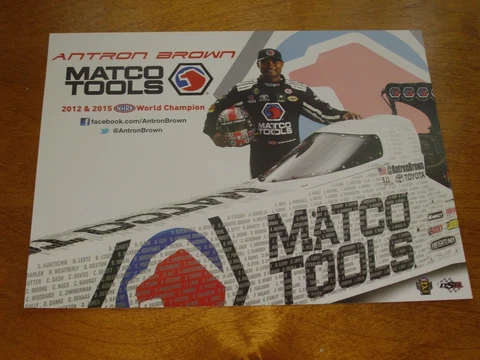 2016 ANTRON BROWN MATCO TOOLS TOP FUEL NHRA POSTCARD Cover