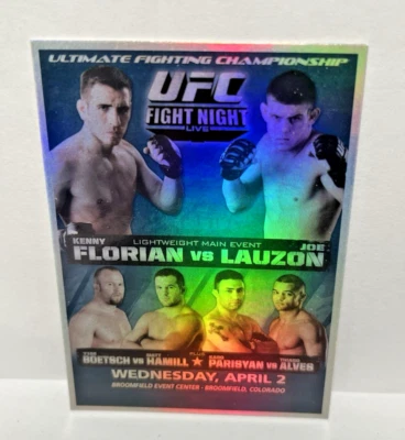 2011 Topps UFC Moment of Truth Poster Review Card * Florian vs Lauzon * MMA - Image 1 of 2