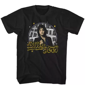 Billy Joel Circle Photo Piano Keys Stars Men's T Shirt Rock Music Merch - Imagen 1 de 5
