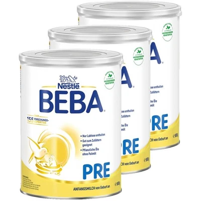 Nestlé BEBA Pre Anfangsmilch (3 x 800g) Anfangsnahrung von Geburt an - Bild 1 von 4