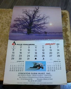 1984 allis-chalmers wall calander streator farm mart inc.in good shape used - Picture 1 of 4