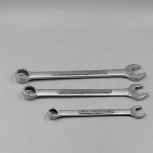 Menge 3 Handwerker Kombination Schraubenschlüssel USA - 11/16, 5/8, 7/16 Vintage - Bild 1 von 2