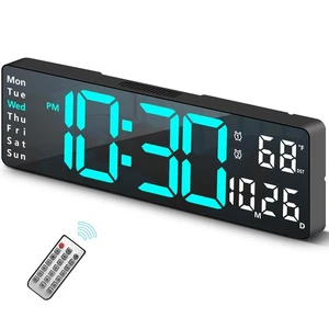 Reloj Digital, Reloj de Pared Digital para Decoración de Salón, Despertador de Escritorio para... - Imagen 1 de 7