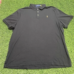Polo Ralph Lauren Herren 2XL Schwarz Classic Fit Poloshirt Real Pony Preppy Freizeit - Bild 1 von 12