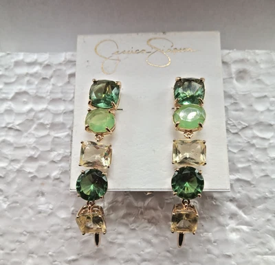 Pendientes colgantes verdes Jessica Simpson Foto 1 de 4