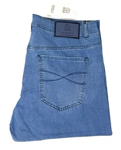 NEW BRUNELLO CUCINELLI BUTTON CLOSURE SUMMER JEANS SIZE-36 - Picture 1 of 9