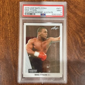 Mike Tyson 2015 Leaf Wrapper Redemption Acetatate PSA 9 MINT Population of 2 - Picture 1 of 2