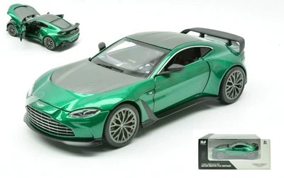 MODELLINO AUTO STATICO RE.EL.TOYS ASTON MARTIN V12 VANTAGE VERDE/CARBON 1:24 - Immagine 1 di 4