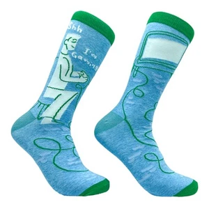Calcetines para juegos Shh Im divertidos para hombre Be Quiet gamer videojuegos amante calzado - Imagen 1 de 9
