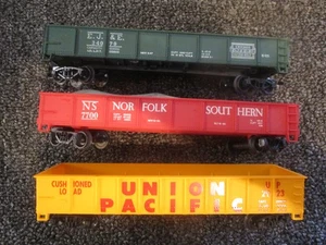Lot of Three (3) HO Scale 40' Gondolas: UP, EJ&E, & NS (RH103) - Bild 1 von 1