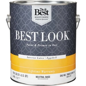 Best Look Latex Premium Paint & Primer In One Eggshell Interior Wall Paint, - Picture 1 of 2