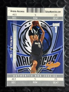 2003-04 Fleer Authentix - Dirk Nowitzki #52 Dallas Mavericks HOF Legend - Picture 1 of 2