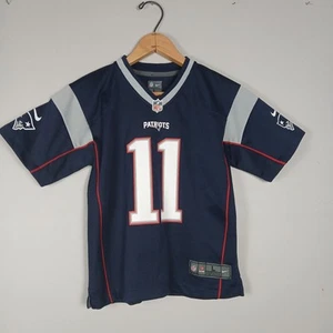 New England Patriots NFL Jersey Youth Size L (7) Navy Blue #11 - Picture 1 of 6