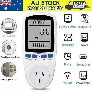 240V Watt Meter Power Energy Monitor Equipment Electricity Usage Socket AU Plug - Picture 1 of 12