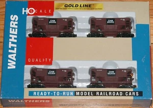 HO WALTHERS 932-4403 GOLD LINE ORE CARS 4 PACK CHICAGO & NORTH WESTERN CNW - Picture 1 of 1