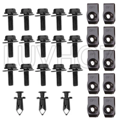Splash Shield Guard Bumper Hardware Kit Bolt Screw Clip Nut for Nissan 370Z 350Z - Image 1 of 4