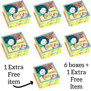 6 boxes + 1 (FREE) Sam Fong Vintage Box Traditional Compact White Powder 粉棠海鳳三 - Picture 1 of 5