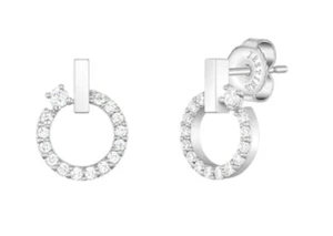 J.Estina J.Livera Earrings JJJTEQ3BS024SW000 Silver 925 Rhodium Plated - Picture 1 of 9