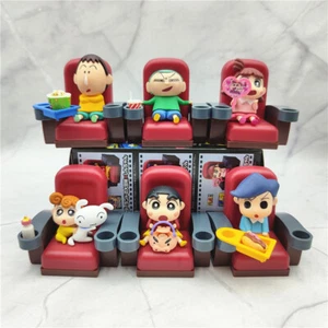 Anime Lápiz Shin-chan Kasukabe Cinema Nohara Figura Familiar Muñeca Modelo Juguetes 6 piezas - Imagen 1 de 17