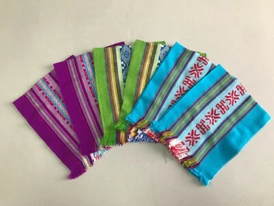 6 PIECE SET MEXICAN XLARGE NAPKINS , TABLE PLACE MAT , 25" X 18"  ,MIX COLORS 1  - Image 1 of 2