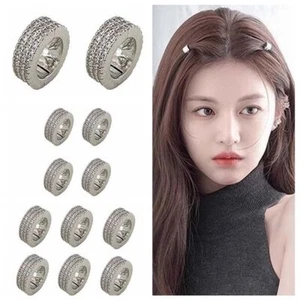 2/4/6pcs/set Hollow Out Silver Round Hairclasp Dreadlocks Beads Hair Jewelry - Picture 1 of 15