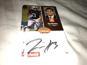 Tarjeta de fútbol americano senior Quin Blanding de los Virginia Cavaliers 2018 firmada automática - Imagen 1 de 1