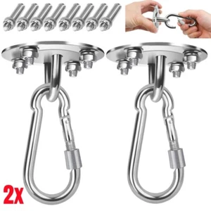 Stainless Steel Ceiling Hook Bracket Safe Reliable For Swing Hammock Sandbag - Picture 1 of 11
