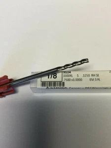 .125" 1/8" 3 Flöte Lang Hartmetall Schaftfräser 1/8" x 3/4" x 3" - Bild 1 von 3