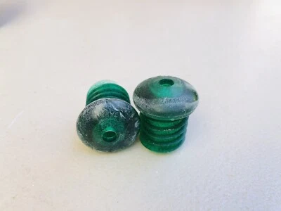VINTAGE MUSCLE BIKE BICYCLE OGK JAPAN HANDLEBARS BAR END PLUGS CAPS GREEN - Image 1 of 4