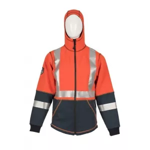 DragonWear FR Non-ANSI Hi Vis Orange/Navy Elements Jacket 2XL-TALL DFML135 - Picture 1 of 6