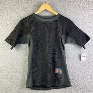 Kids Rash Guard SS Shirt ocean current Beach California Surf Swim Boys Large BWT - Picture 1 of 9
