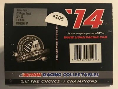 2014  #10  DANICA PATRICK  ASPEN DENTAL  - 1/24th SCALE   #4206 - Image 1 of 3