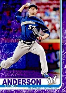 2019 Topps Series 1 Chase Anderson Meijer Purple #5 - Milwaukee Brewers