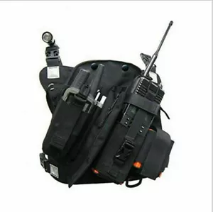 Arnés Táctico Radio Bolsillo Pecho Plataforma Bolso Walkie Talkie Paquete Frontal Chaleco Bolsa - Imagen 1 de 11