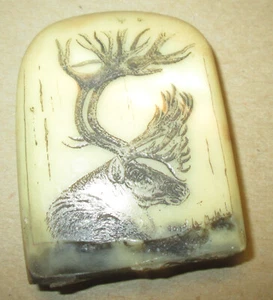 Caribou Laser engraved beautiful lazer engraved with Caribou / Moose Key Chain - Picture 1 of 1