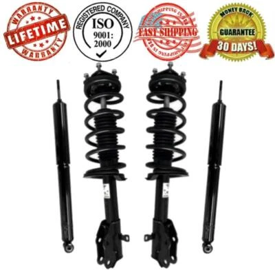 Apoios de suspensão completos de mola helicoidal Frt + amortecedores compatíveis apenas com motor 07-12 Mazda CX7 2.3L - Imagem 1 de 4