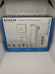 NETGEAR POWERLINE AV + 200 ADAPTER XAV2501 with manual and disc