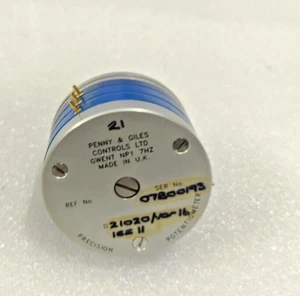 PENNY & GILES D21020/VAR16/ISS11 PRECISION POTENTIOMETER GWENT NP1 7HZ FAST SHIP - Picture 1 of 8