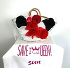 Save The Queen Gorgeous Braided Straw Bag New