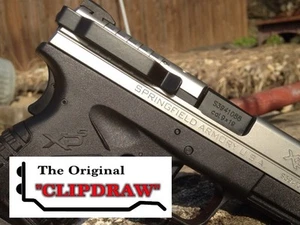 SPRINGFIELD XDS 9MM CLIPDRAW Holster Belt Clip Waistband Conceal Carry XDS-B - Picture 1 of 9